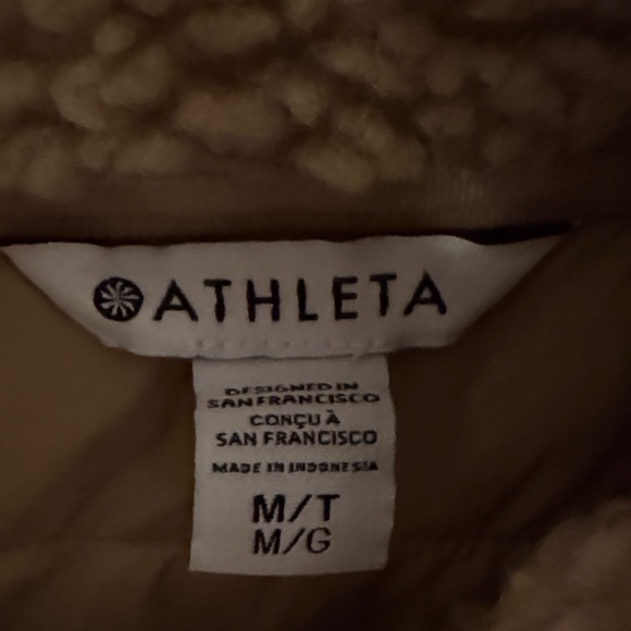 Athleta Beige Sherpa Jacket - Picture 2 of 10